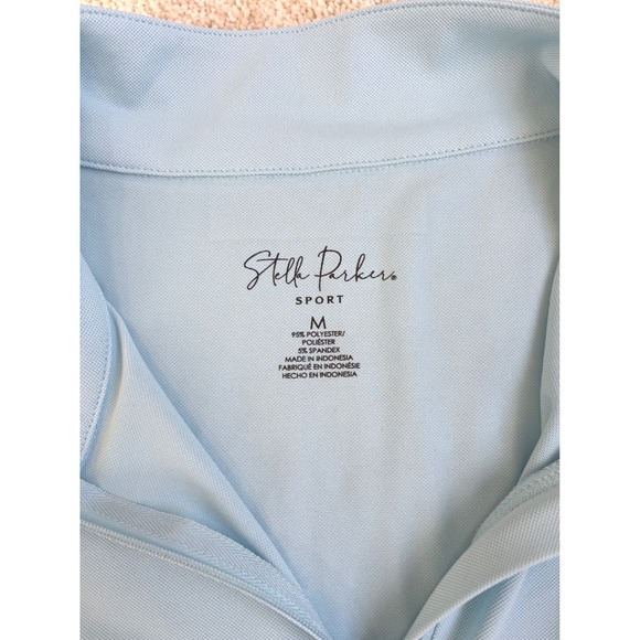 Stella Park Sport Sleeveless Mock Neck Zip Golf Tennis Polo Top Size Medium - Picture 5 of 5